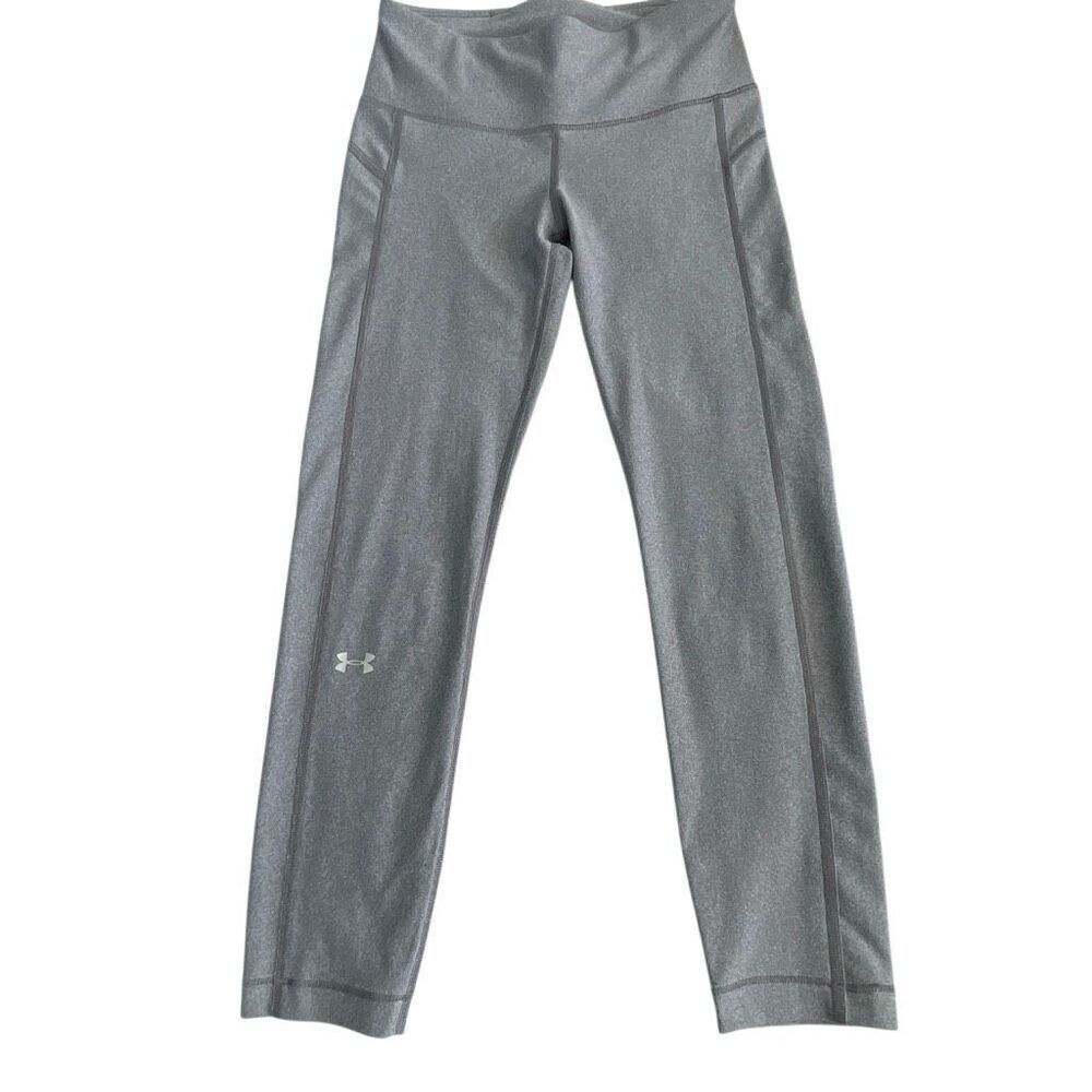 EUC Under Armour Women’s Dri-Fit HeatGear Gray Compression Capri 3/4 Leggings -